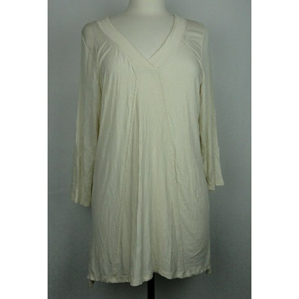 Peck&peck striped asymmetric tunic top plus size XL